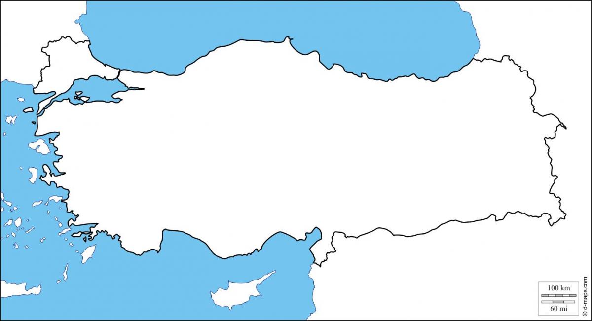 Empty Turkey map