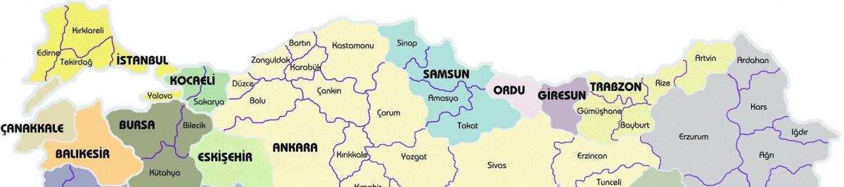 North of Turkey map