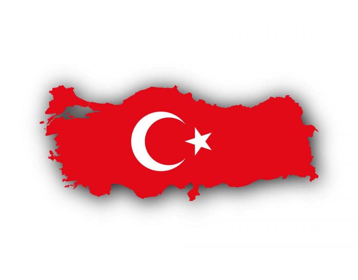 Map of Turkey flag