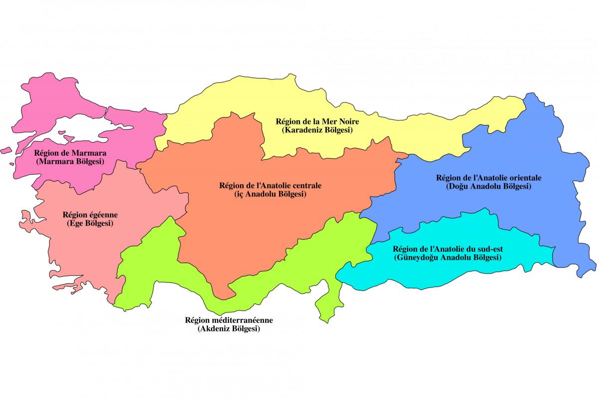 Turkey areas map