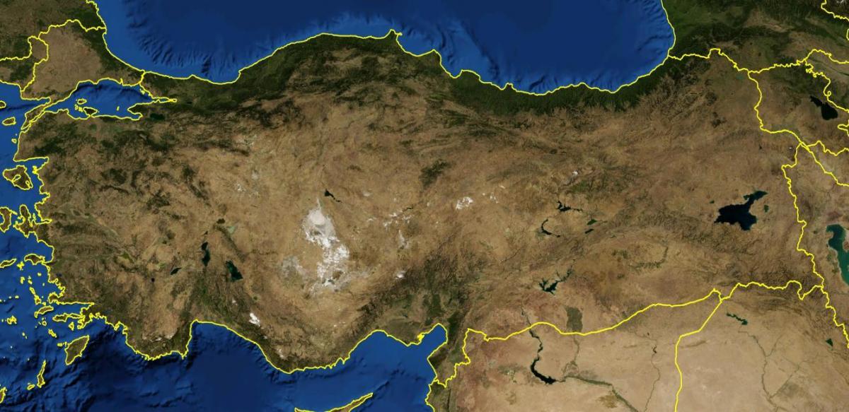 Turkey sky view map